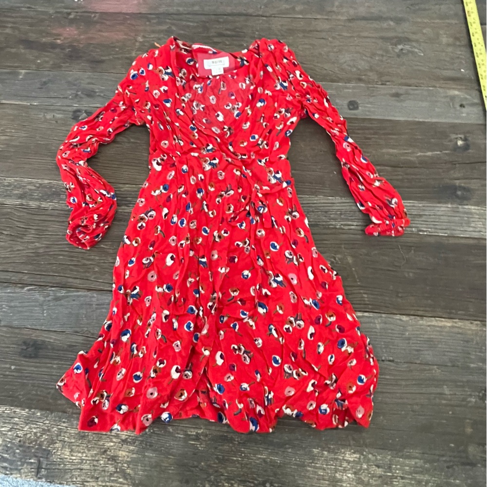 ANTHROPOLOGIE Women's Maeve Petunia Wrap Mini Dress Size 2 - Picture 4 of 10